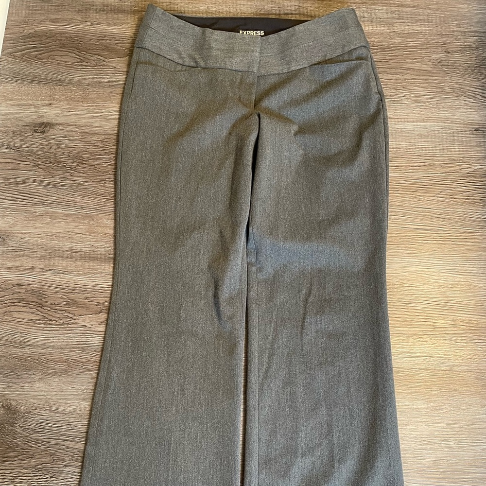 Express editor gray wide legged pants